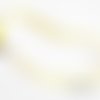 Collier cordon ciré et ruban organza jaune avec fermoir mousqueton argenté d'environ 43 cm de long  (r026) 