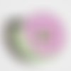 Bouton fantaisie escargot vert et rose 27x25 mm