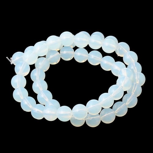 Lot enfilade perle imitation opale 8 mm 40 cm de long environ 50 perles (ad015)