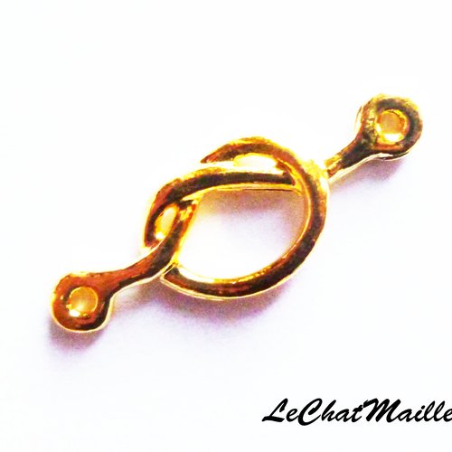 Connecteur de bijoux noeud amour infini pendentif amour métal doré 23 mm