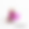 Lot de 10 perles bubblegum en acrylique violet et blanc 15 mm