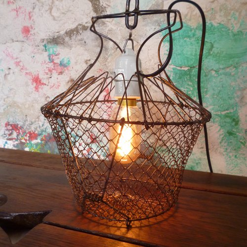 Lampe - lampadaire - vintage - industrielle - upcycling
