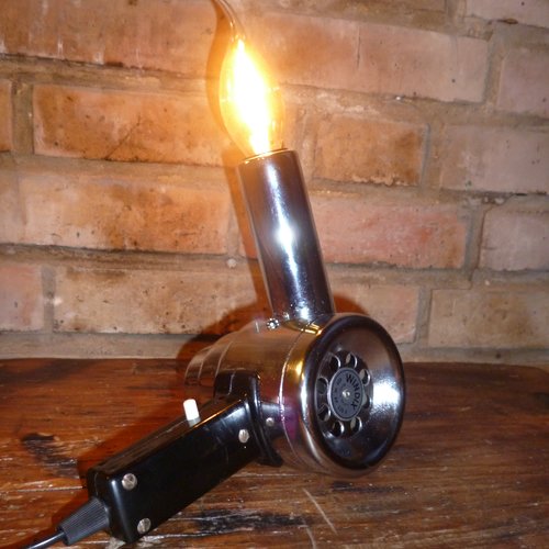 Lampe vintage - upcycling - industrielle - metal