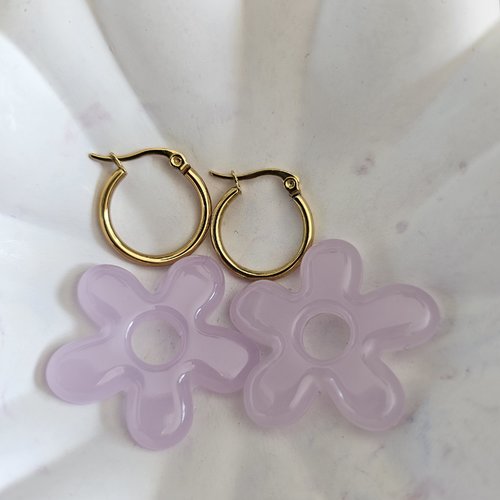 Paire de pampilles florea - boucles d'oreilles - violet
