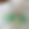 Paire de pampilles neolia - boucles d'oreilles - vert jaune
