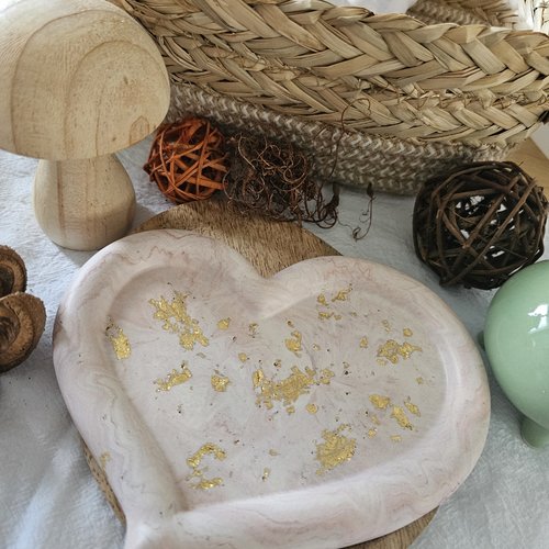 Vides poches en jesmonite - coeur