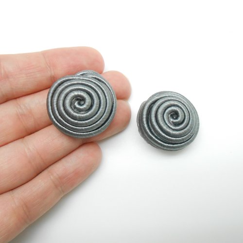 2 boutons originaux, boutons gris