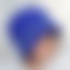 Chapeau cloche femme hiver forme rétro en lainage bleu léolix à petit bord - taille m 56,5-57,5cm