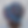 Chapeau cloche femme, coton wax noir rose mauve bleu - taille xs 53cm