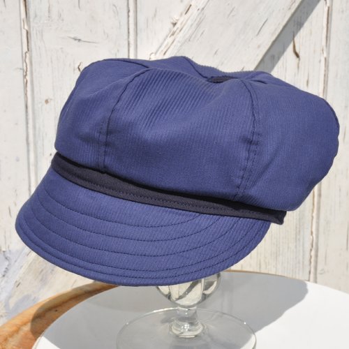 Casquette gavroche enfant, casquette mixte, 6 pans, coton bleu, doublé coton - taille 50cm