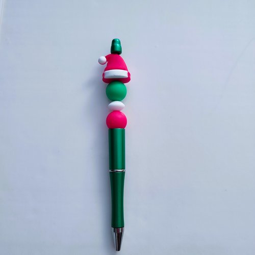 Crayon bonnet père noël perles silicone