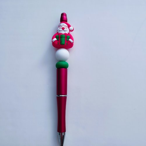 Crayon rouge père noël perles silicone