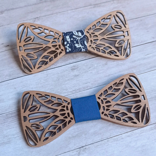 Noeud papillon en bois fleurus