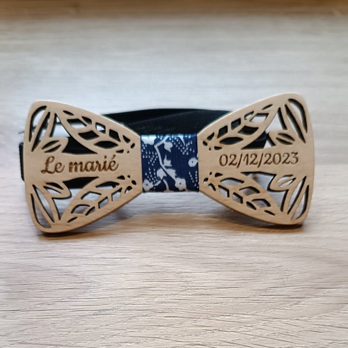 Nœud papillon bois personnalisé