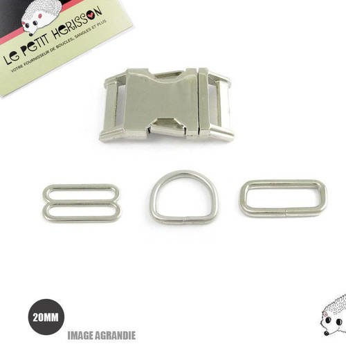 Kit collier pour chien: 20mm / metal / haute qualité / metal 