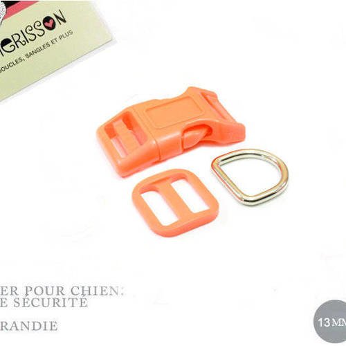 Kit collier pour chien: 13mm / haute qualité / orange 