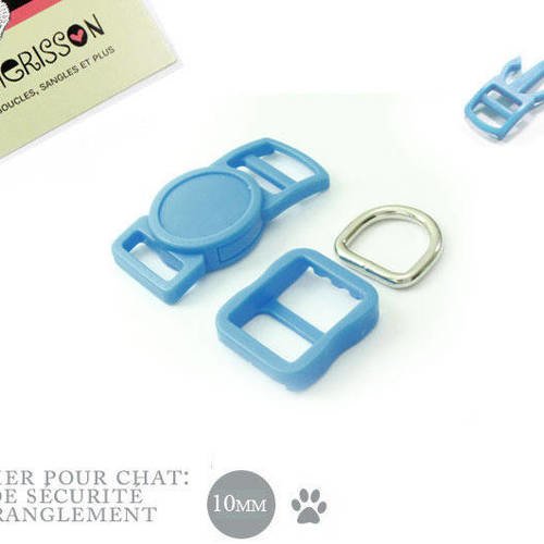10mm kit collier pour chat / haute qualité / bleu 2 