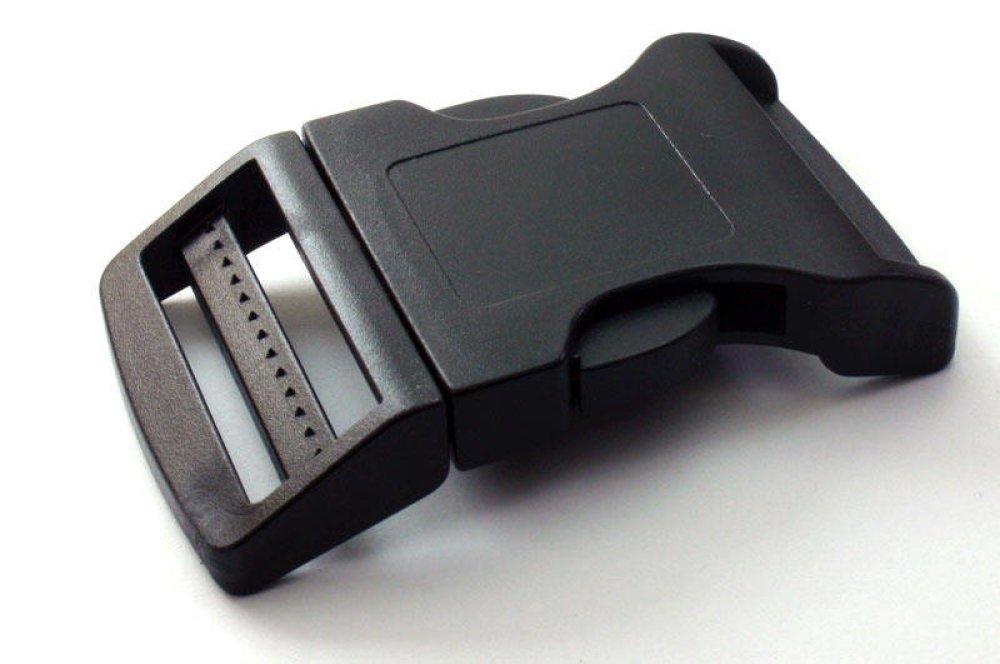 2 Fermoirs clip plastique 25 mm boucles Bouclip, noir