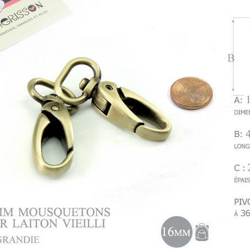 Sangles pivotantes en métal, 5 pièces, 2 1.5 pour sangle 38mm 50mm