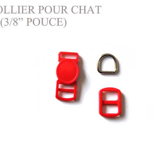 10mm kit collier pour chat: rouge haute qualité 