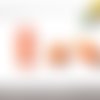 2 boucles pour paracorde  - orange -plat - (4-5mm cordon)