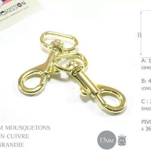 Mousquetons Magnétique 13mm couleur cuivre - Fournitures pour sac à main -  Creavea