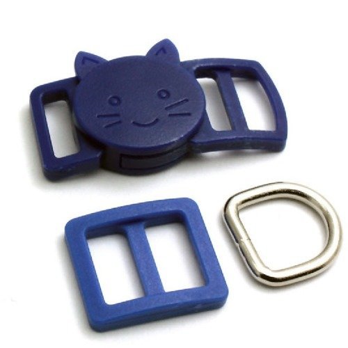 10mm kit collier pour chat / haute qualité / forme chat / bleu marine