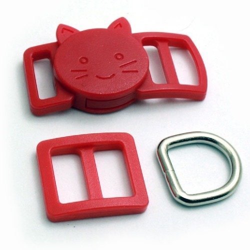 10mm kit collier pour chat / haute qualité / forme chat / rouge