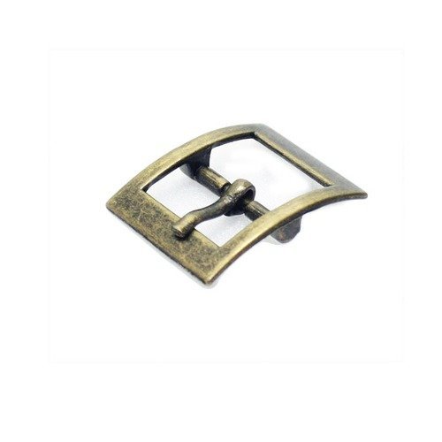 2 x 15mm boucles de ceintures / métal / courbe / carre / bronze antique