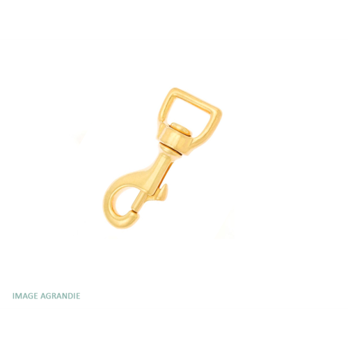 1 x 20mm (intérieur) mousqueton pivotant / laiton massif / animaux / longeur 75mm