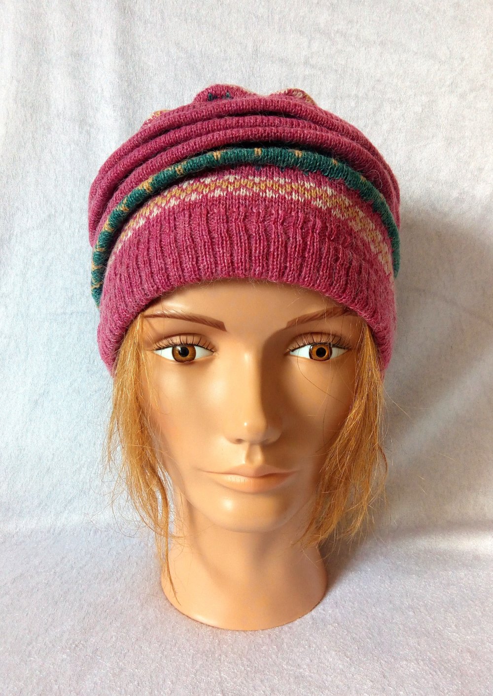Femme Accessoires Chapeaux Bonnet en jacquard de laine Laines Balmain en coloris Rose 