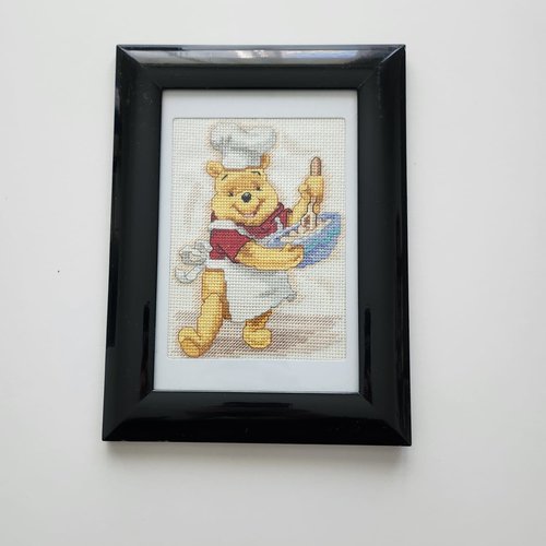 Cadre brodé winnie l'ourson