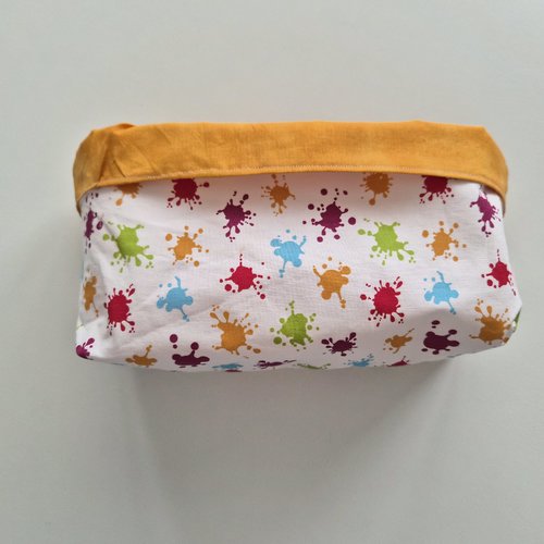 Panier réversible en coton - tâches de peinture