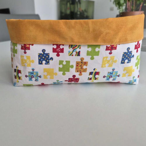Panier en tissu - puzzles