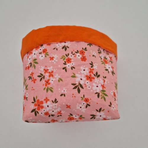 Panier de rangement en tissu - fourre-tout carré de 13,5cm - fait main