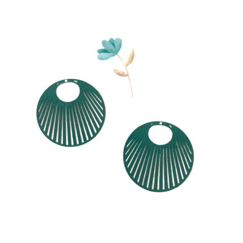 X 2 estampes en filigrane vert