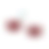 X 2 estampes en filigrane rouge foncé