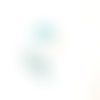 X2 estampes losange turquoise clair 32 mm x 14 mm