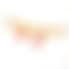 2 estampes feuilles cognac 26x13 mm