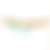 2 estampes feuilles turquoise clair 26x13 mm