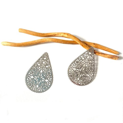 X 2 estampes gouttes filigrane