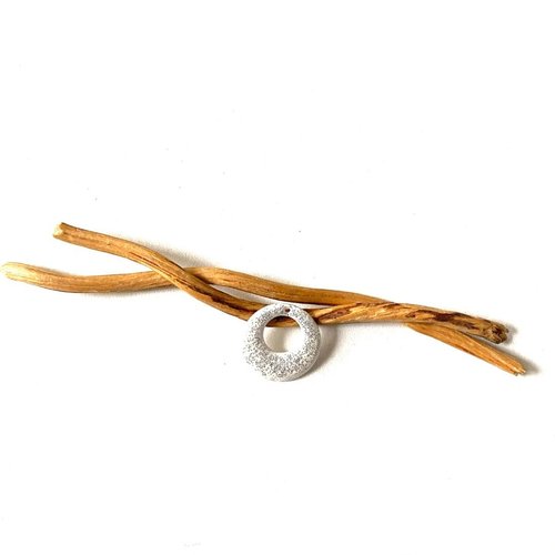 X 2 sequins émaillés blanc et pailleté 17 mm