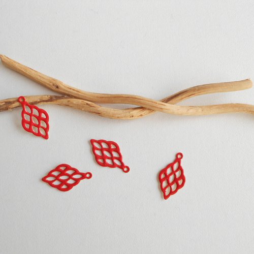 Lot de 6 estampes émaillés filigrane rouge