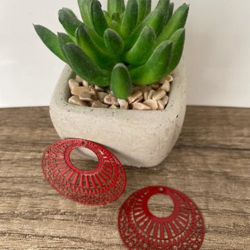 X 2 estampes en filigrane rouge