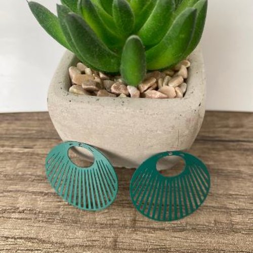 X 2 estampes en filigrane vert