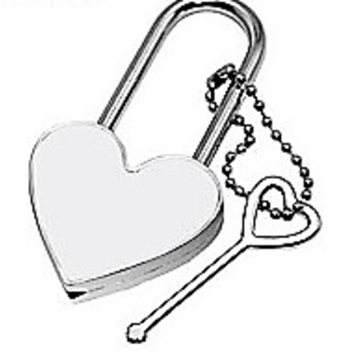 A personnaliser ! cadenas en forme de coeur