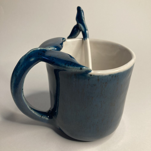Mug collection queue de baleine, avec cuillère