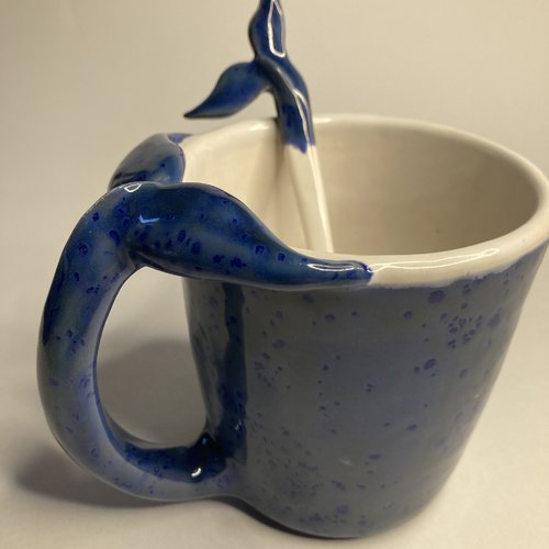 Mug collection queue de baleine, avec cuillère