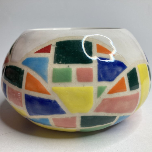 Vase boule collection harlequin motif arcade