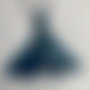 Pendentif céramique, queue de baleine bleue